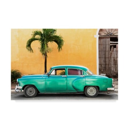 Trademark Fine Art Philippe Hugonnard 'Beautiful Retro Green Car 1' Canvas Art, 30x47 PH00775-C3047GG